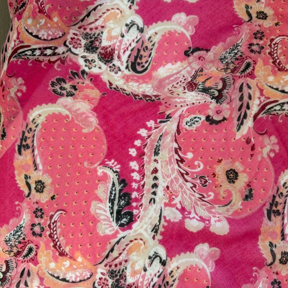 Chico’s Pink Floral Paisley Scarf – 40" Square, NWT - Picture 5 of 7